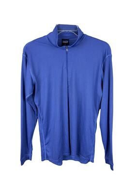Patagonia Capilene Blue Base Layer Mock Neck Quarter Zip Long Sleeve M
